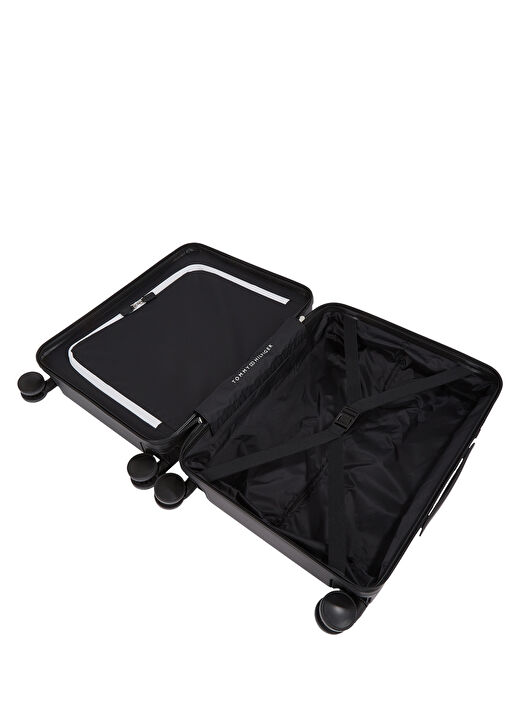 Tommy Hilfiger Siyah Unisex Çekçekli Sert Valiz TH CABIN SIZE SUITCASE 3