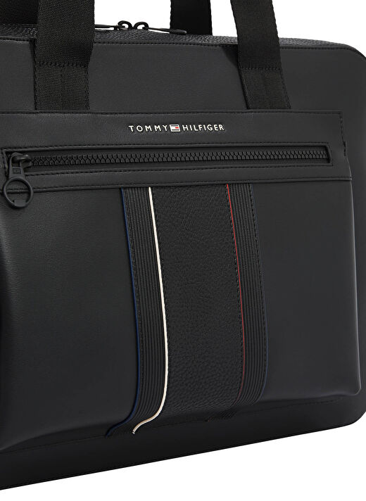 Tommy Hilfiger Siyah Erkek  Laptop Çantası TH FOUNDATION COM TER BAG 4