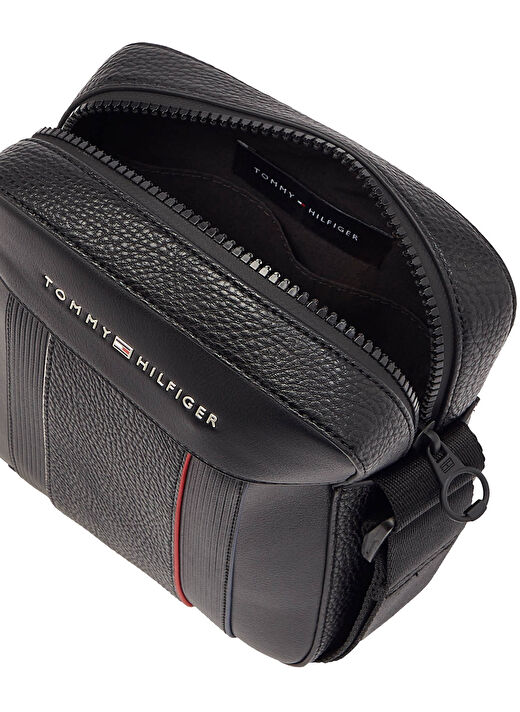 Tommy Hilfiger Siyah Erkek Postacı Çantası TH FOUNDATION MINI REPORTER 3