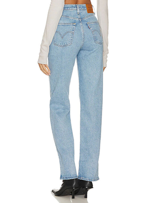Levis Açık Mavi Kadın Straight Denim Pantolon RIBCAGE FULL LENGTH TR SAMBA TANGO 4