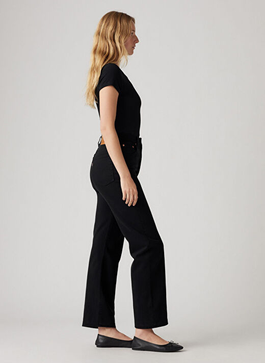 Levis Siyah Kadın Straight Denim Pantolon RIBCAGE STRAIGHT TK BLACK SPROUT 3