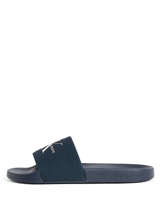 Calvin Klein Lacivert Erkek Plaj Terliği SLIDE MONOGRAM CV 2