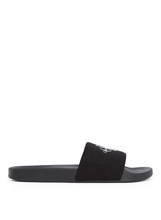 Calvin Klein Siyah Erkek Plaj Terliği SLIDE MONOGRAM CV 1