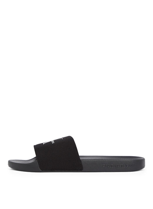 Calvin Klein Siyah Erkek Plaj Terliği SLIDE MONOGRAM CV 2