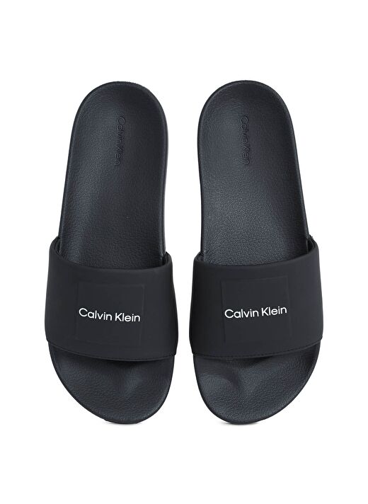 Calvin Klein Siyah Erkek Plaj Terliği POOL SLIDE W/ CK SQUARE 4
