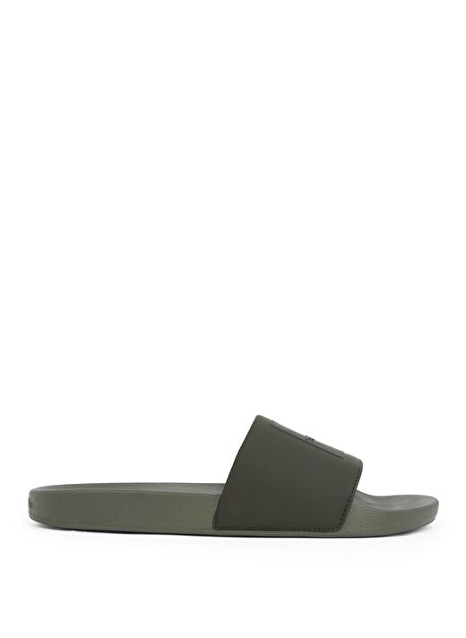 Calvin Klein Haki Erkek Plaj Terliği POOL SLIDE W/ CK SQUARE 1