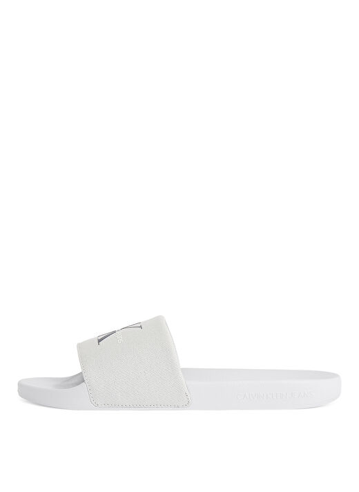 Calvin Klein Gri Erkek Plaj Terliği SLIDE MONOGRAM CV 2