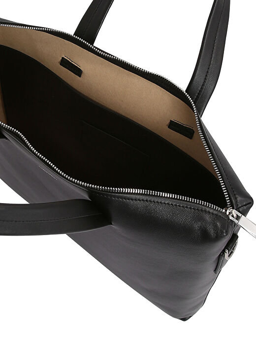 Calvin Klein Siyah Erkek Deri Laptop Çantası CK PREMIUM LEATHER  LAPTOP BAG 3
