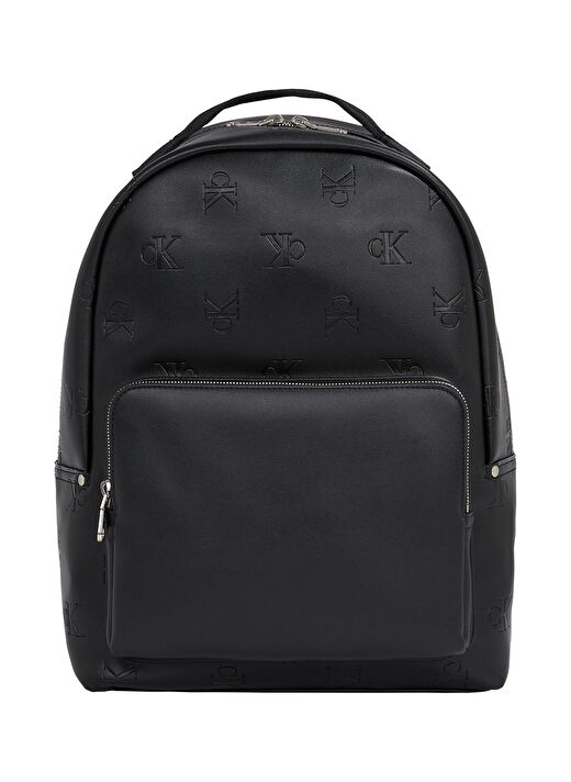 Calvin Klein Siyah Erkek Sırt Çantası AOP CENTER ZIP CAM S BP  1