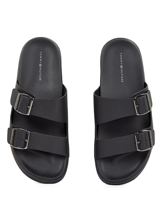 Tommy Hilfiger Siyah Erkek Deri Terlik D DENSITY HILFIGER LTH SAND 4