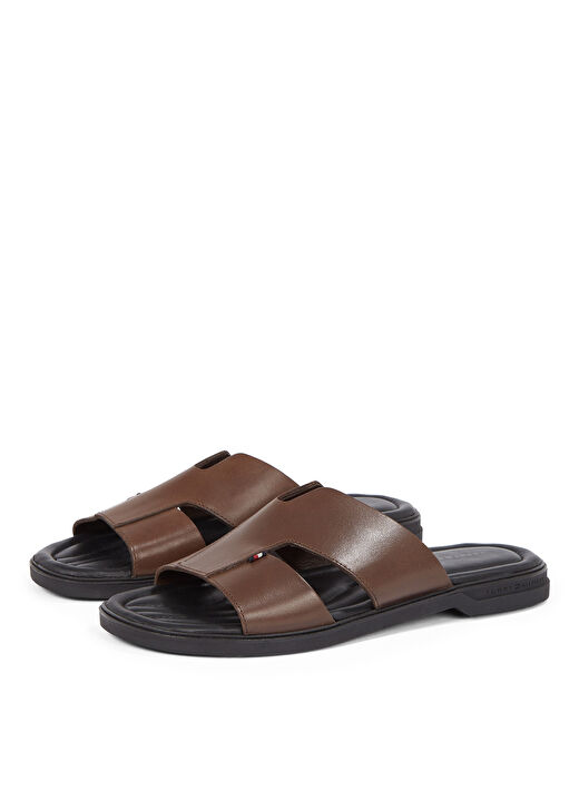 Tommy Hilfiger Kahverengi Erkek Deri Terlik PREMIUM HILFIGER SLIPON LH SAND 3