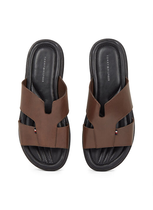 Tommy Hilfiger Kahverengi Erkek Deri Terlik PREMIUM HILFIGER SLIPON LH SAND 4