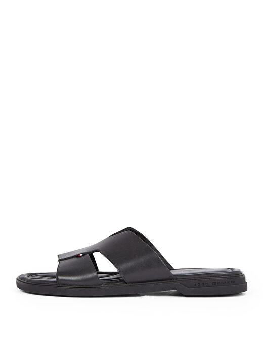 Tommy Hilfiger Siyah Erkek Deri Terlik PREMIUM HILFIGER SLIPON LH SAND 2