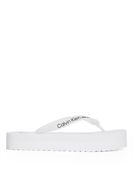 Calvin Klein Beyaz Kadın Plaj Terliği YW0YW01830 1