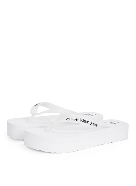 Calvin Klein Beyaz Kadın Plaj Terliği YW0YW01830 3