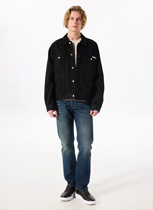 Calvin Klein Jeans Siyah Erkek   Denim Ceket 00040EM785CLT LS 90'S NS TRUCKER 2