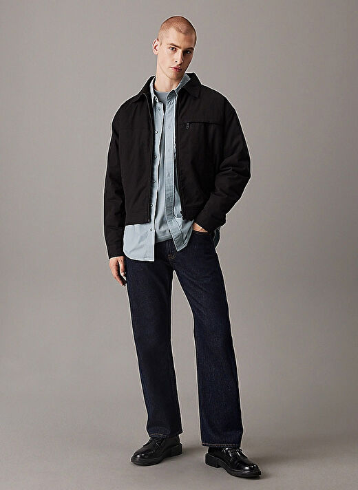 Calvin Klein Jeans Siyah Erkek Standart Fit Ceket J30J326713BEH ZIP JACKET 3