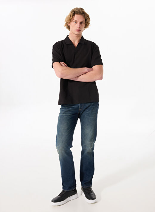 Calvin Klein Jeans Siyah Erkek Polo T-Shirt J30J327415BEH TEXTURED CREPE POLO 3