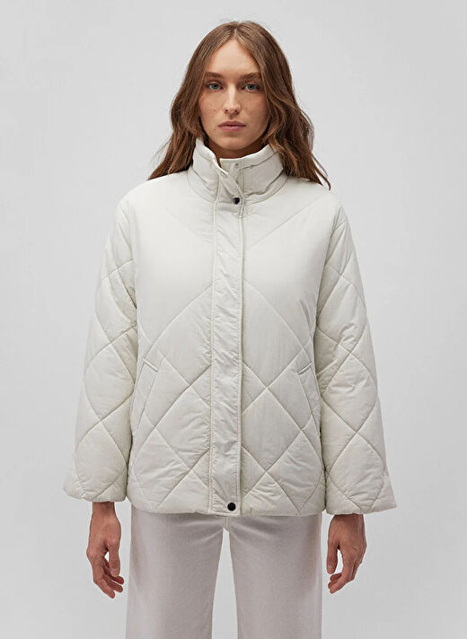 Mavi Kırık Beyaz Kadın Loose Fit Mont M1110459-86412_KADIN CEKET 3