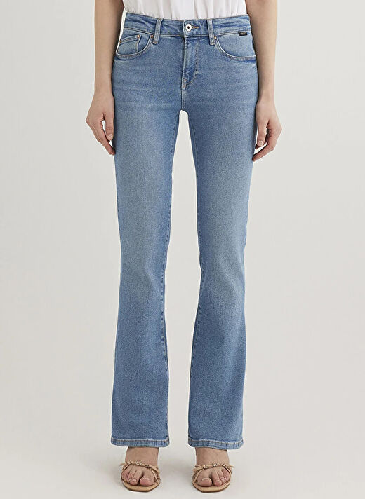 Mavi Açık Mavi Kadın Flare Denim Pantolon M1013686812_MOLLY  3