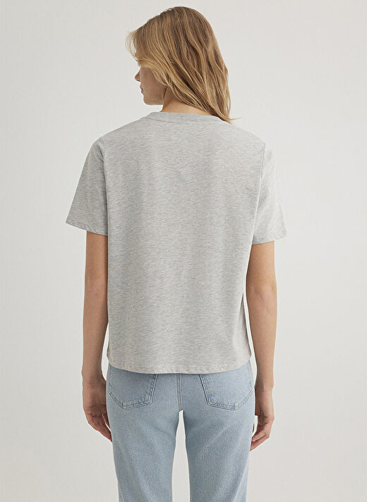 Mavi Gri Kadın Regular Fit T-Shirt M1600955-83096_YUVARLAK YAKA TİŞÖRT  4