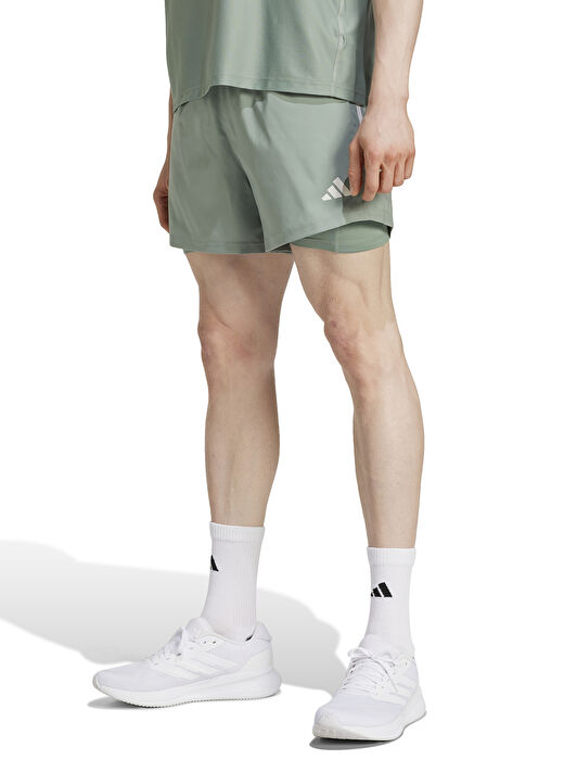 Adidas Yeşil Erkek Regular Fit Düz Şort JM5402 OTR B S 2in1 M 1