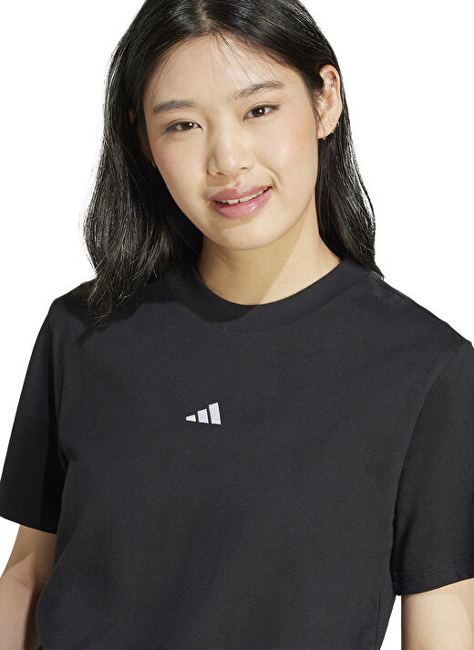 adidas JC5943 W SL SJ T  Siyah Yuvarlak Yaka Regular Fit   T-Shirt 2