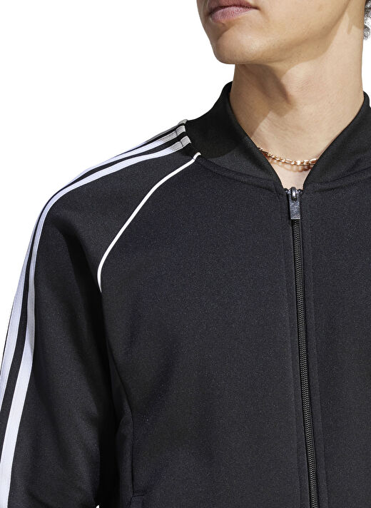 adidas IM4545 SST TT Siyah Fermuarlı Yaka Slim Fit Erkek Zip Ceket 2