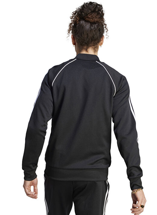 adidas IM4545 SST TT Siyah Fermuarlı Yaka Slim Fit Erkek Zip Ceket 4
