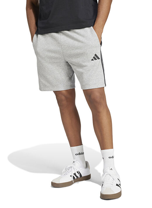 Adidas Gri Erkek Regular Fit Düz Şort JE6419 M 3S FT SHO 2
