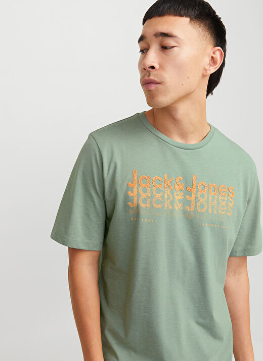 Jack & Jones Yeşil Erkek Standart T-Shirt 12269335_JJTEX TEE SS CREW NECK 2