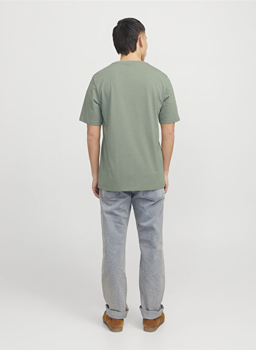 Jack & Jones Yeşil Erkek Standart T-Shirt 12269335_JJTEX TEE SS CREW NECK 4
