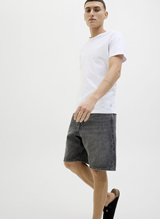 Jack & Jones Siyah Erkek Bol Kesim Denim Şort 12269533_JJITONY JJORIGINAL SHORTS 3
