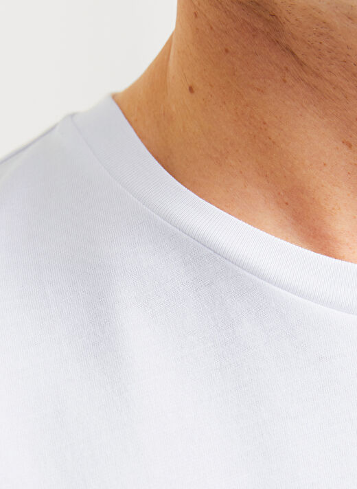 Jack & Jones Beyaz Erkek Standart T-Shirt 12269335_JJTEX TEE SS CREW NECK 4
