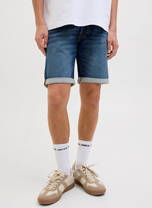 Jack & Jones Mavi Erkek Normal Denim Şort 12269605_JJIRICK JJICON I.K. SHORTS 2