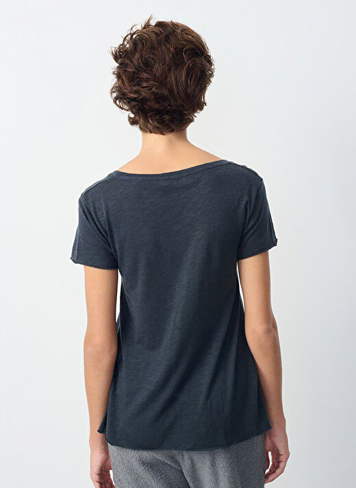 American Vintage Lacivert Kadın Oversize T-Shirt JAC51E25_NAVY 4