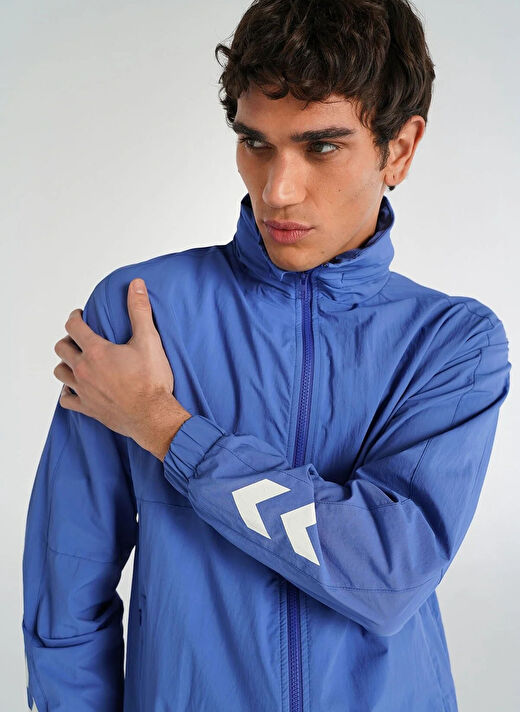 Hummel Mavi Erkek Baskılı Yağmurluk 940266-7837 HMLCLIFT RAINCOAT 2