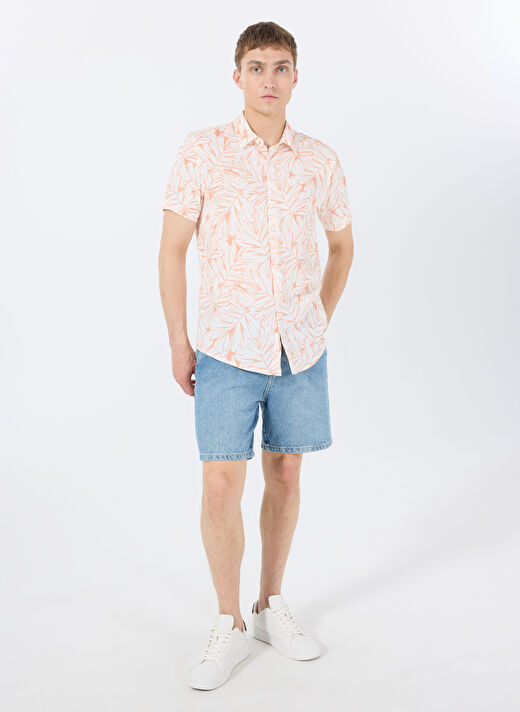 Guess Yeşil Erkek Standart Desenli Gömlek M5GH75WD4Z2P34M SS ECO RAYON OIL 2