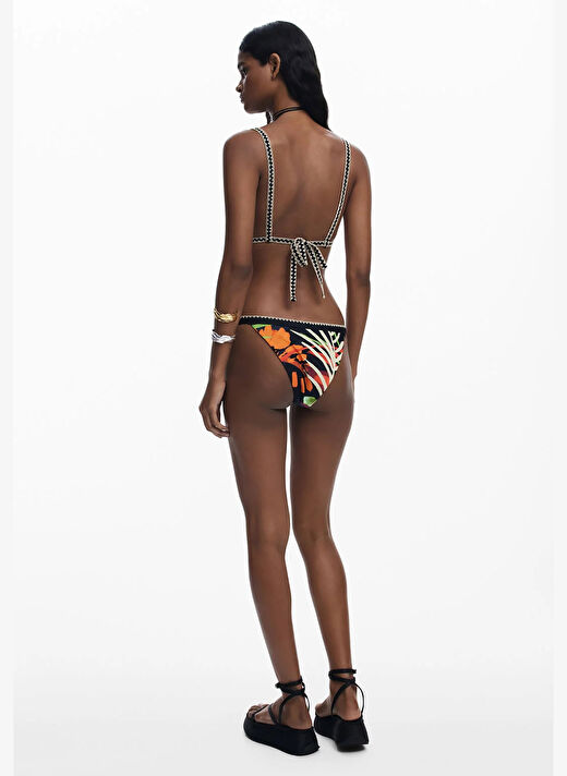 Desigual Siyah Kadın Desenli Bikini Alt 25SWMK06 4