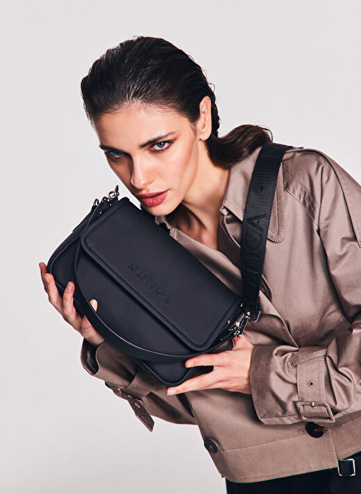 Nautica Siyah Kadın 26x12x16 cm Omuz Çantası CN7115T 3