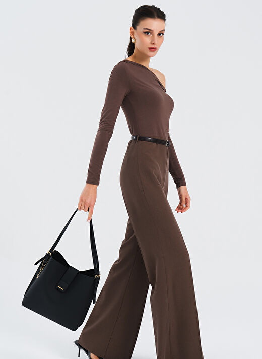 Nautica Siyah Kadın 29x12x29 cm Omuz Çantası CN7119T 2