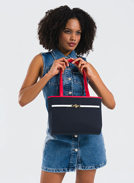 U.S. Polo Assn. Lacivert - Kırmızı - Beyaz Kadın Omuz Çantası US25233 3