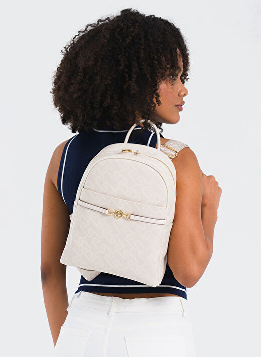 U.S. Polo Assn. Ekru Kadın Sırt Çantası US25110 2