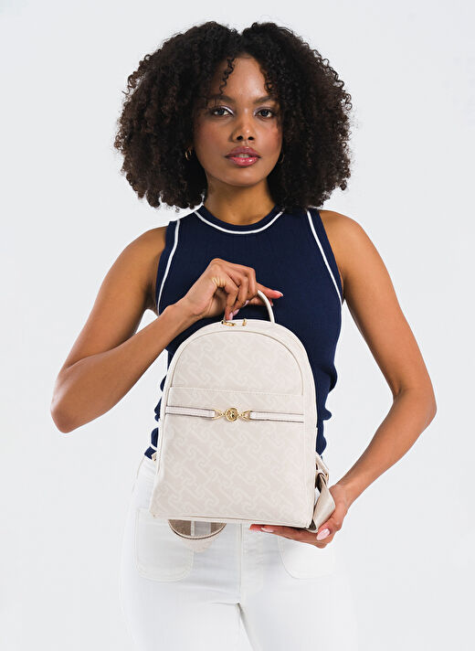 U.S. Polo Assn. Ekru Kadın Sırt Çantası US25110 3