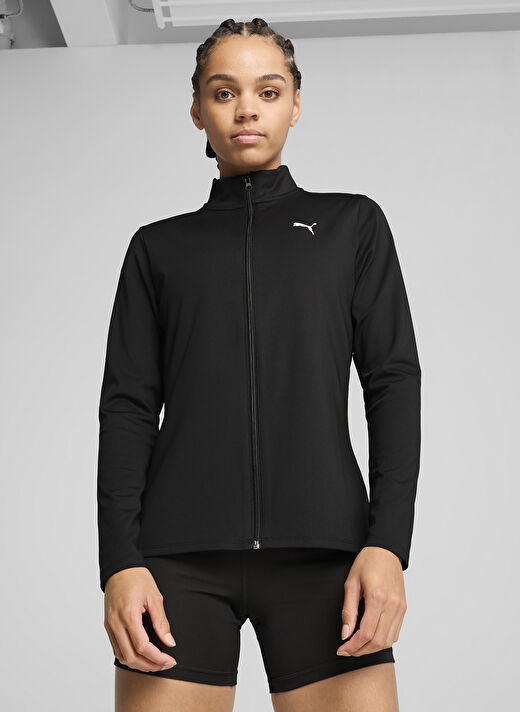Puma 52612201 W PUMA STRONG FULL ZIP PUM Siyah Dik Yaka Regular Fit Kadın Zip Ceket 1