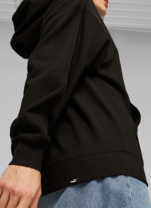 Puma 67788201 HER Full-Zip Hoodie PUMA B Siyah Kapüşon Yaka Regular Fit Kadın Zip Ceket 3