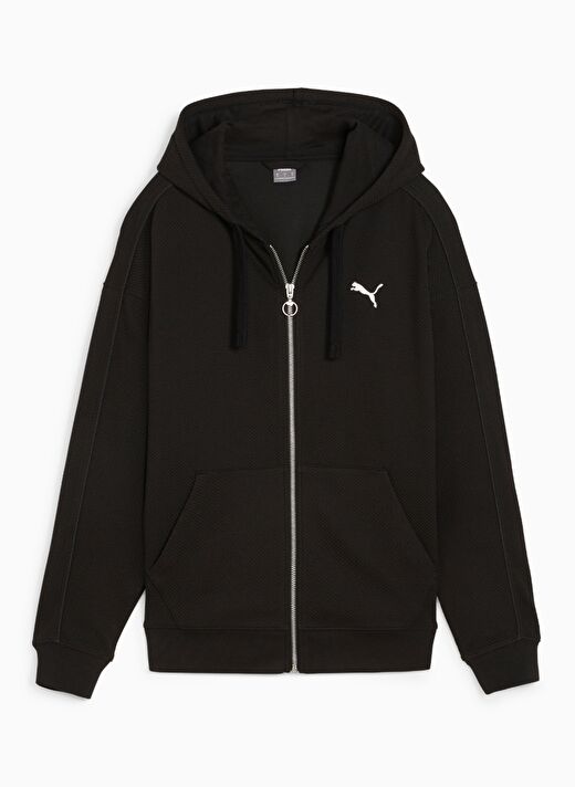 Puma 67788201 HER Full-Zip Hoodie PUMA B Siyah Kapüşon Yaka Regular Fit Kadın Zip Ceket 4
