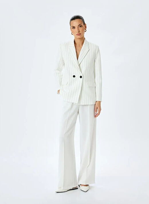 Koton Beyaz Kadın Standart Blazer 5SAK50028UW 1