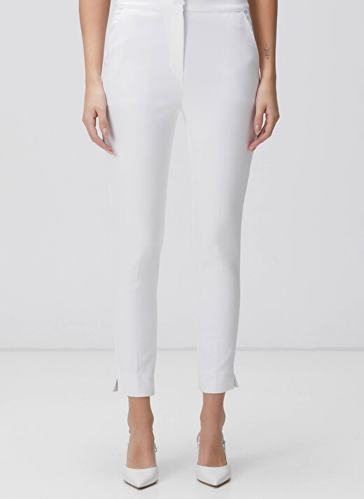 Network Kırık Beyaz Kadın Slim Fit Pantolon 1094267 2