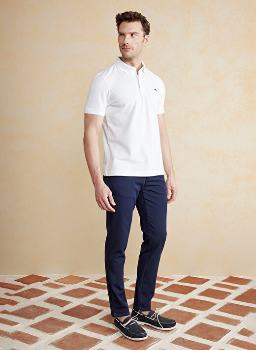 Brooks Brothers Beyaz Erkek Standart T-Shirt BBSS25MTS010 3